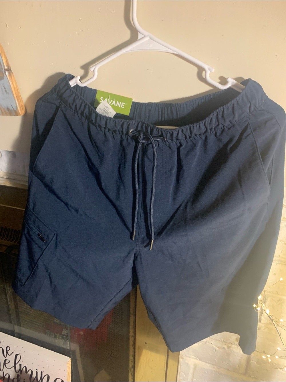 Savane Men's Dark Navy Quick-Dry shorts with Drawstring